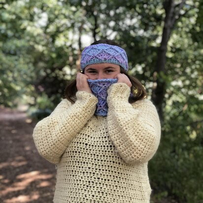 Mermaid Scales Cowl and Headband Set