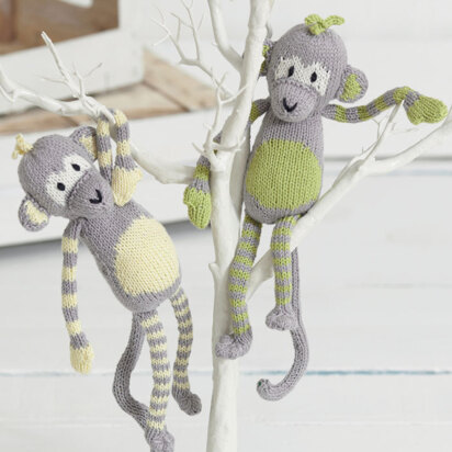 Noahs Ark - The Citrus Monkeys in Sirdar Snuggly Baby Bamboo DK