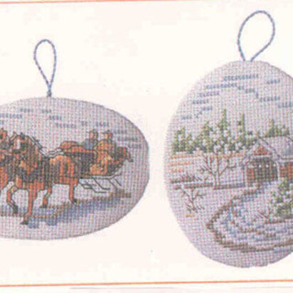 Winter Scene Ornaments - PDF