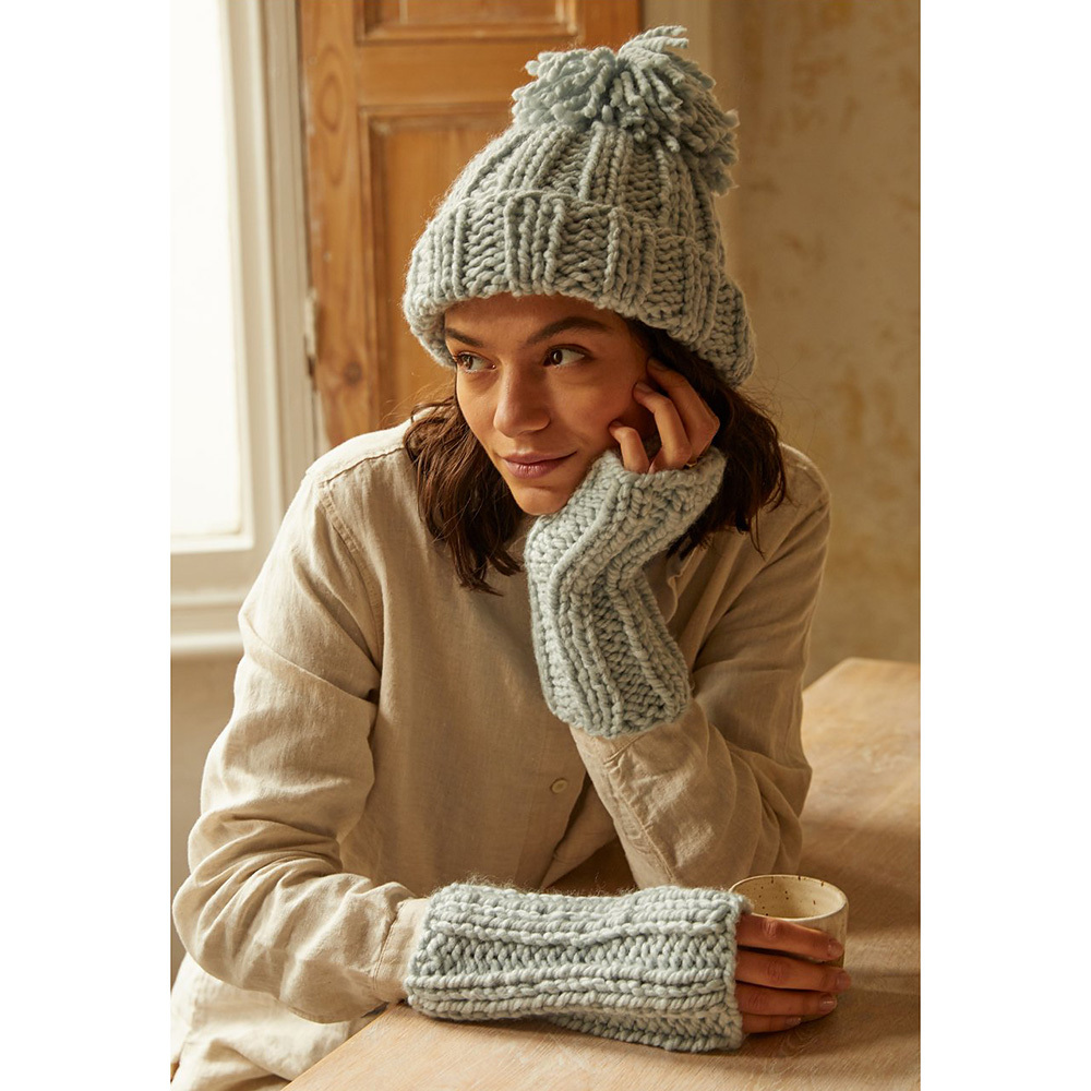 DMC Mindful Making The Rhythm Rib Hat & Mitts Knitting Kit - 22cm - view 6