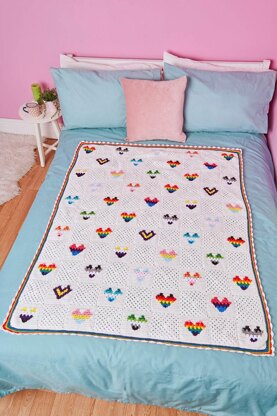 Granny Hearts Pride Blanket