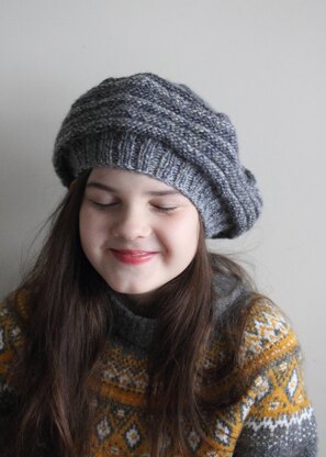 Ava Beret for Aran yarn