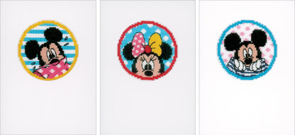 Vervaco Minnie & Mickey Greeting Cards Cross Stitch Kit - PN-0168455