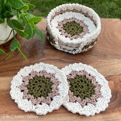 Magnolia Coasters And Holder Set