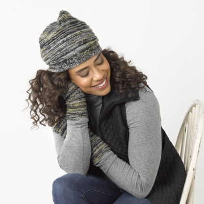 Ashton Hat and Mitts - Knitting Pattern for Women in Tahki Yarns Kaleidoscope