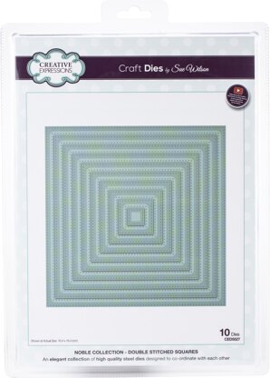 Creative Expressions Craft Dies By Sue Wilson - Nobel Collection-Double Stitched Squares