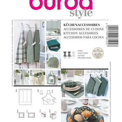 Burda Kitchen Accessories Sewing Pattern B8125 - Paper Pattern, Size one size