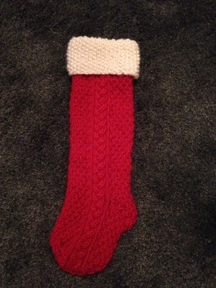 Cable Christmas stocking