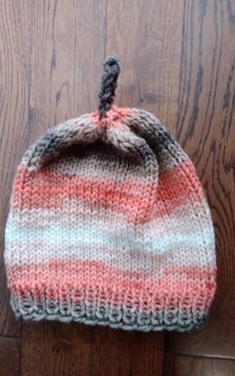 Orange Brown Knitted Beanie