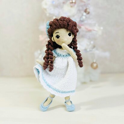 Amigurumi doll pattern, crochet doll, crochet doll with clothes, doll dress, Clara