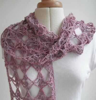 Wisteria crochet scarf