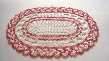 Crochet Doily Pattern,Enchanting Oval Doily,Oval doily Pattern