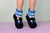 Childrens Super Chunky Stripe Sock T Bar Sandal Slippers
