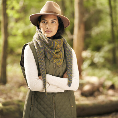 Tweed Shawlette in Rowan Felted Tweed - Downloadable PDF