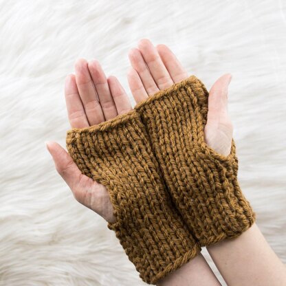 Knitted Fingerless Gloves  Beginner Knitting 