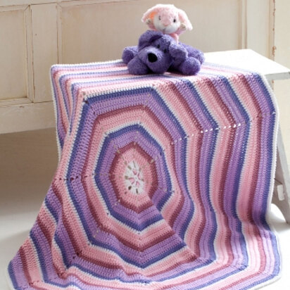 Octagon Baby Blanket in Caron Simply Soft - Downloadable PDF