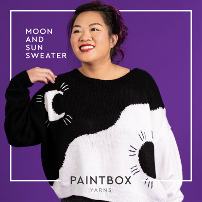 Moon & Sun Sweater - Free Jumper Knitting Pattern For Women in Paintbox Yarns Simply DK by Paintbox Yarns