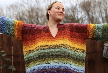 Rainbow Folk Sweater