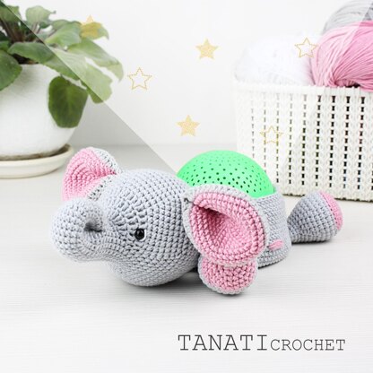 Crochet Pattern - Night light Elephant/Projector star