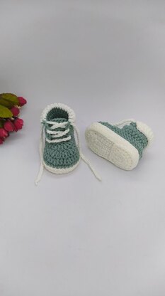 Work Boots Baby Booties