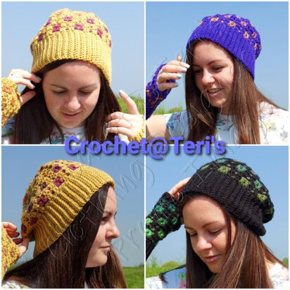 Little Boxes Mosaic Slouchy Hat