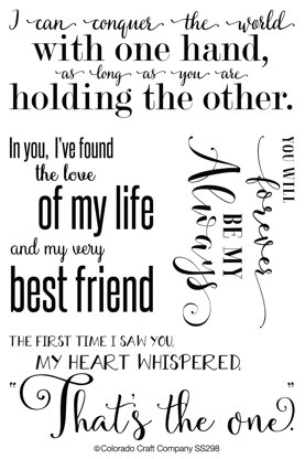 Colorado Craft Company Clear Stamps 4"X6" - Large Love Quotes-Savvy Sentiments