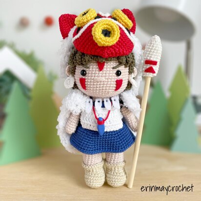 Princess Mononoke Amigurumi Crochet Pattern