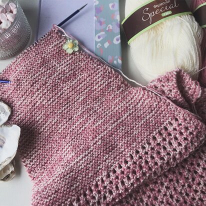 Simple Knit Lace Shawl