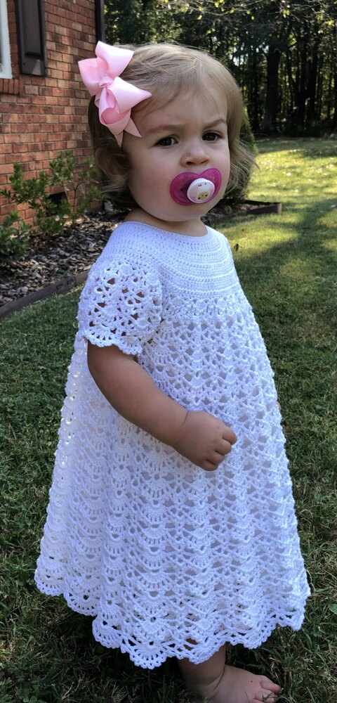 white christmas dresses Baby Dress Crocheting Pattern – Muezart main image 1