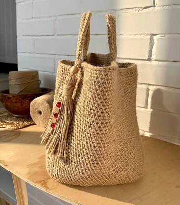 Crochet Jute Tote Bag Pattern: Eco-Friendly Beach Bag