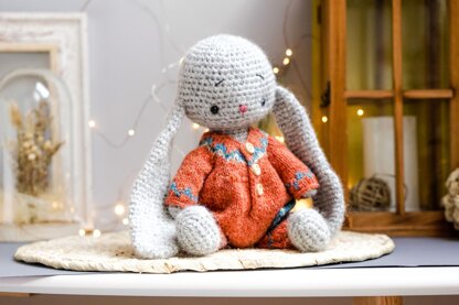 Knitting Toy Clothes Pattern - Onesie for 10''/25cm toys