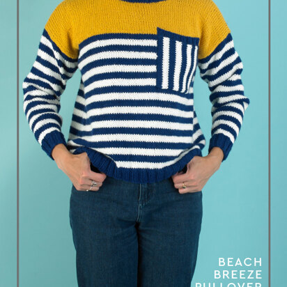 Beach Breeze Pullover - Free Knitting Pattern in Paintbox Yarns Wool Mix Aran