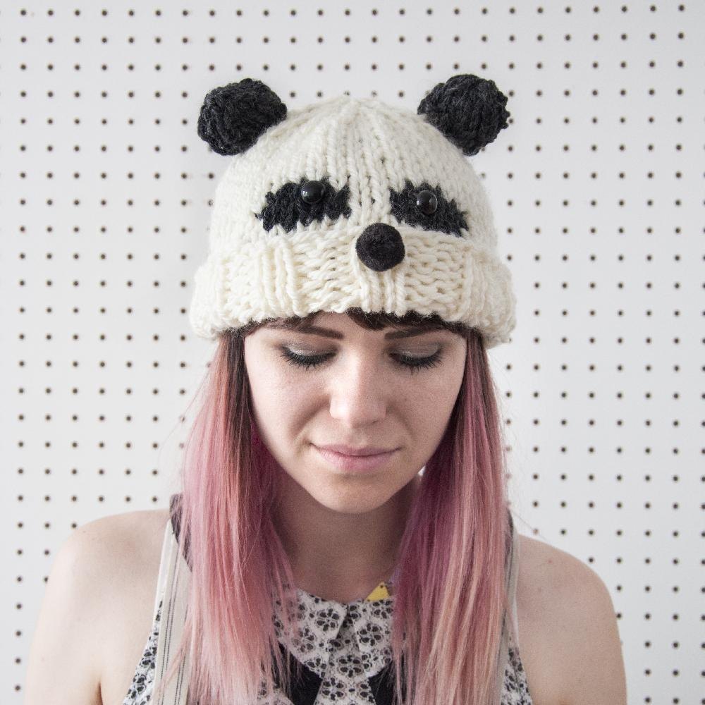 Panda Hat Knitting pattern by Louise Walker LoveCrafts