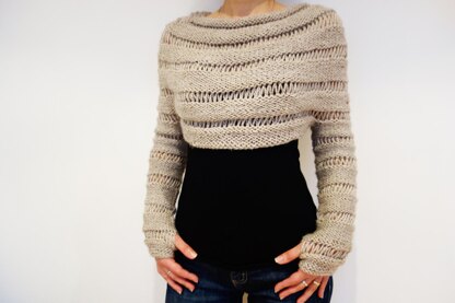 Oatmeal Crop Sweater