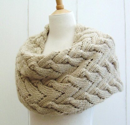 Chevron Lace Cable Wrap Scarf