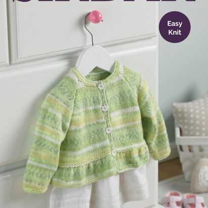 Baby Girl's Cardigan With Peplum in Sirdar Snuggly Crofter DK - 5212 - Downloadable PDF