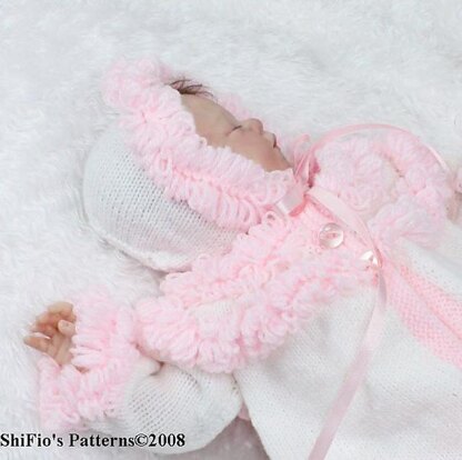 Knitting Pattern baby jacket , hat and booties #31