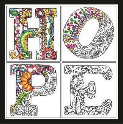 Design Works Zenbroidery Hope Cotton Fabric Printed Embroidery Kit
