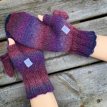 Thumbless Texting Mitts