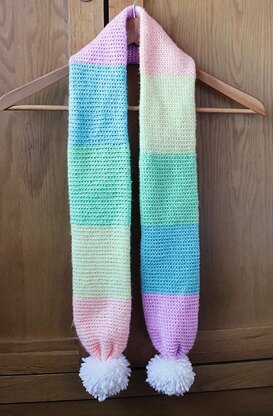 Color Block Rainbow Scarf