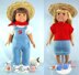 Down on the Farm, Knitting Patterns fit American Girl and other 18-Inch Dolls