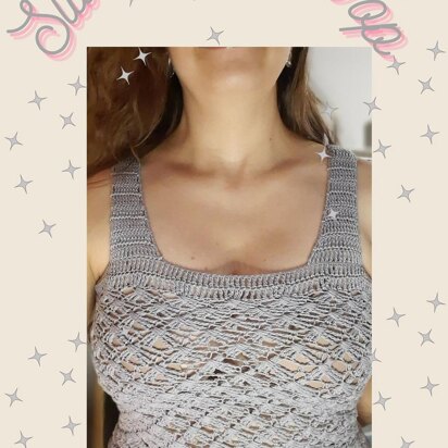 Silver Luxury Crochet Top