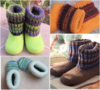 Felt Boots / Slippers with Turtleneck