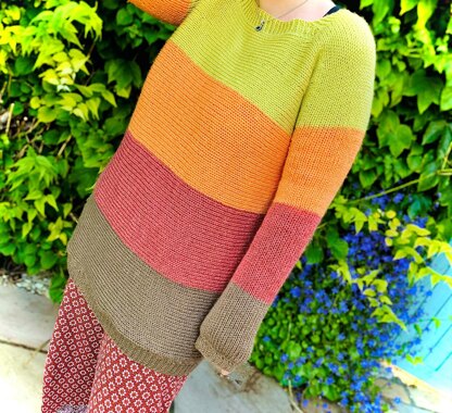 Sunset Sweater - Circular Machine Knitting Pattern