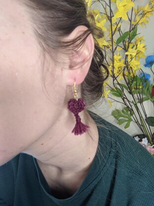 Heart Tassel Earrings