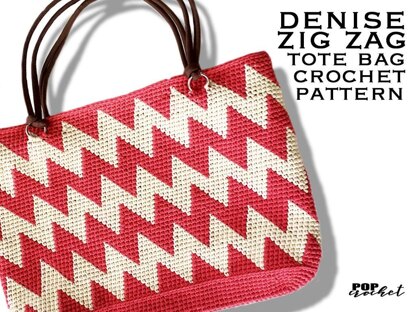 Denise ZigZag Crochet Tote Bag