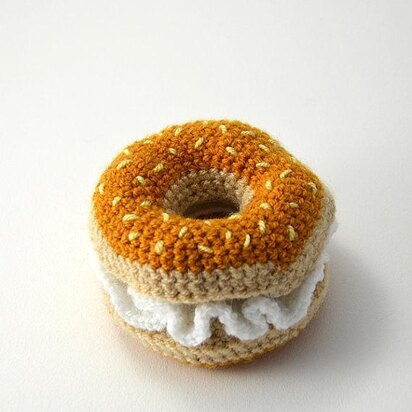 Bagel Crochet Pattern, Bagel Amigurumi