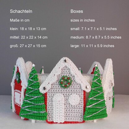 Crochet pattern Christmas village with church