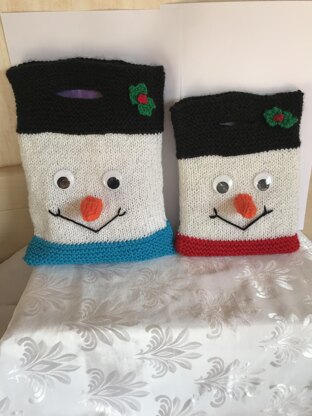 Snowman Gift Bags for Christmas selection packs Sweets chocolates and treats