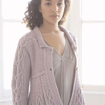 "Romy Cardigan" - Cardigan Knitting Pattern For Women - Cardigan Knitting Pattern For Women in Debbie Bliss Cashmerino Aran - CMC10